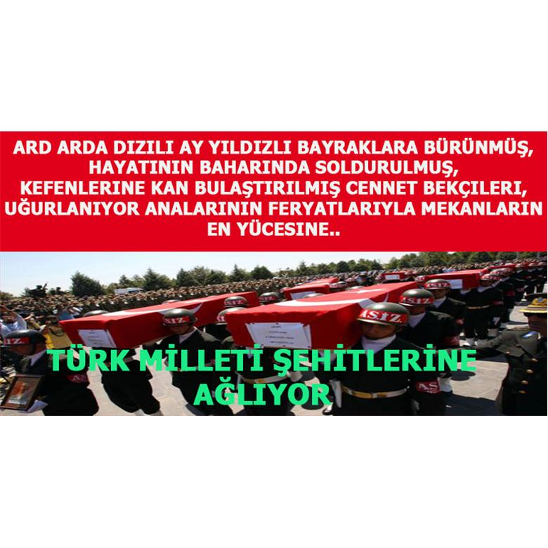 TÜRK MİLLETİ ŞEHİTLERİNE AĞLIYOR